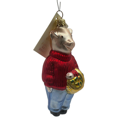 Patricia Breen This Little Piggy Goes to the Market Christmas Tree Ornament
