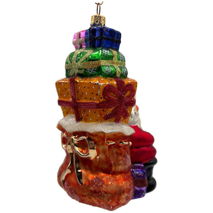 Christopher Radko Piled Mile High Santa Claus Christmas Tree Ornament 97-234-0