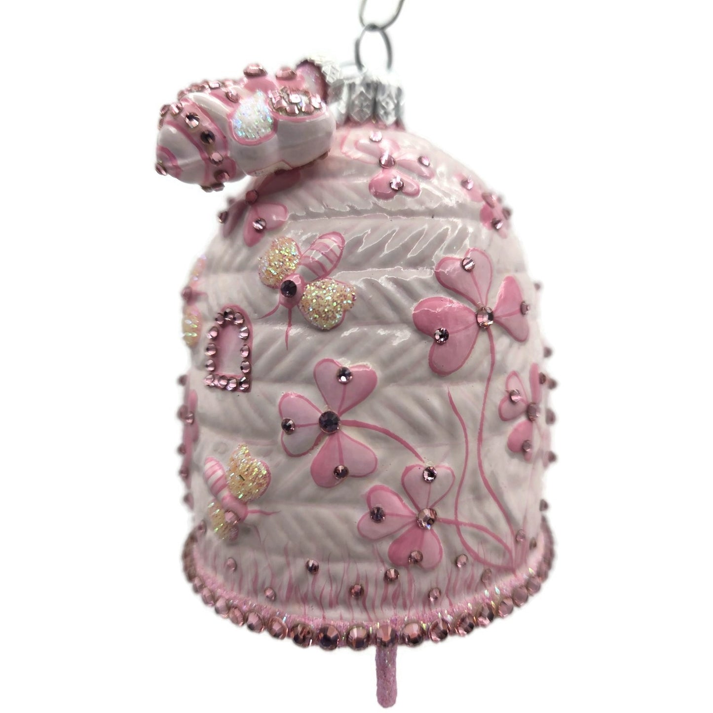 Patricia Breen Castle Caldwell Pink Bees Flower Spring Christmas Ornament CATZ