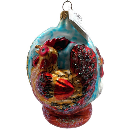 Christopher Radko Three French Hens 12 Days Of Christmas Tree Ornament