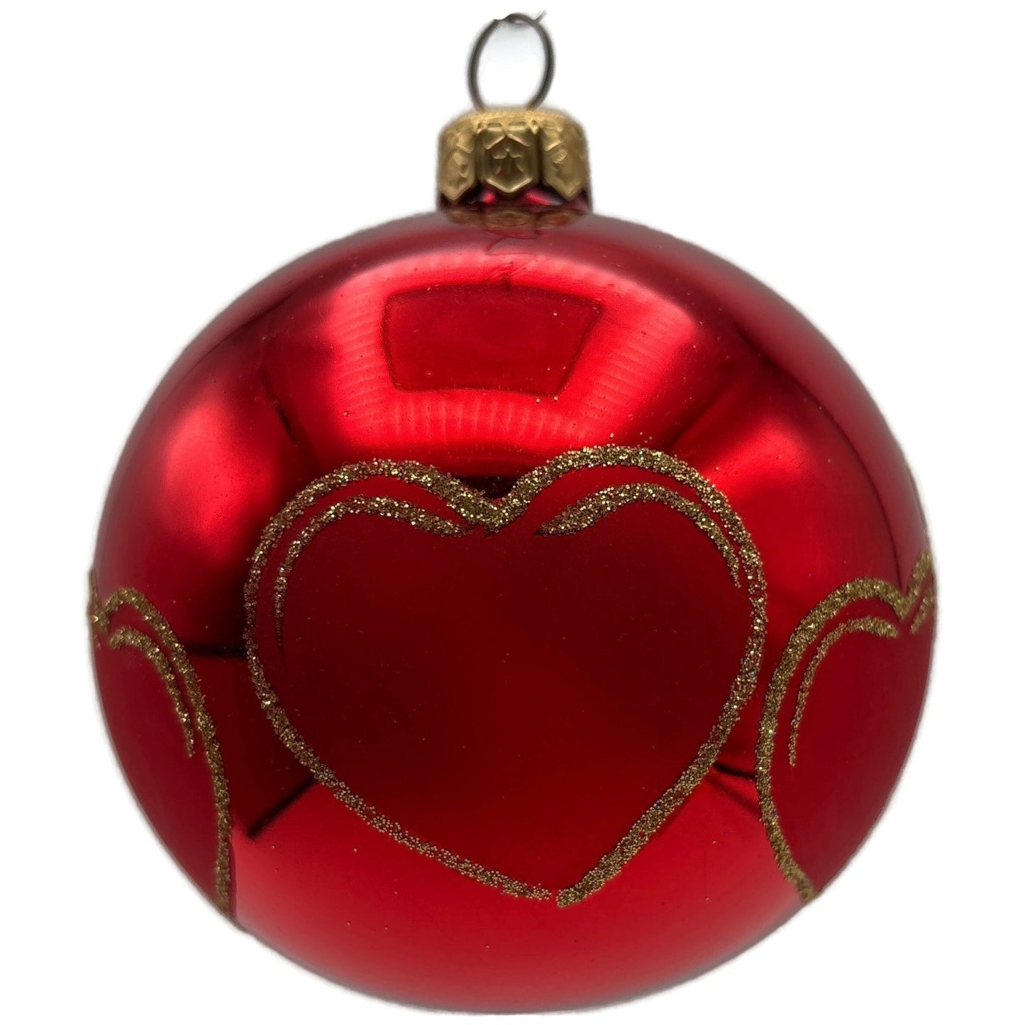 Christopher Radko Red Hearts Valentines Orb Christmas Tree Ornament