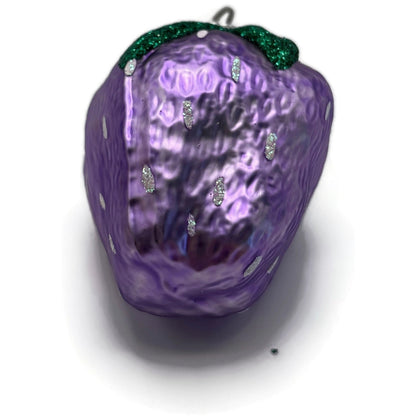 Patricia Breen Frosted Strawberry Lavender Spring Fruit Christmas Ornament CATZ