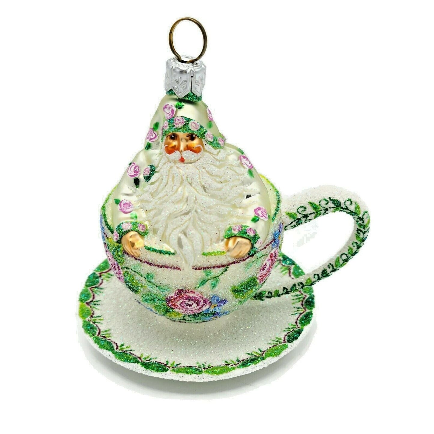 Patricia Breen Tea for Two Floral Rose Spring Holiday Tree Ornament Tea Party