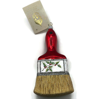 Patricia Breen Ornament PB Paint Brush Holly Art Red Christmas Holiday Tree Deco