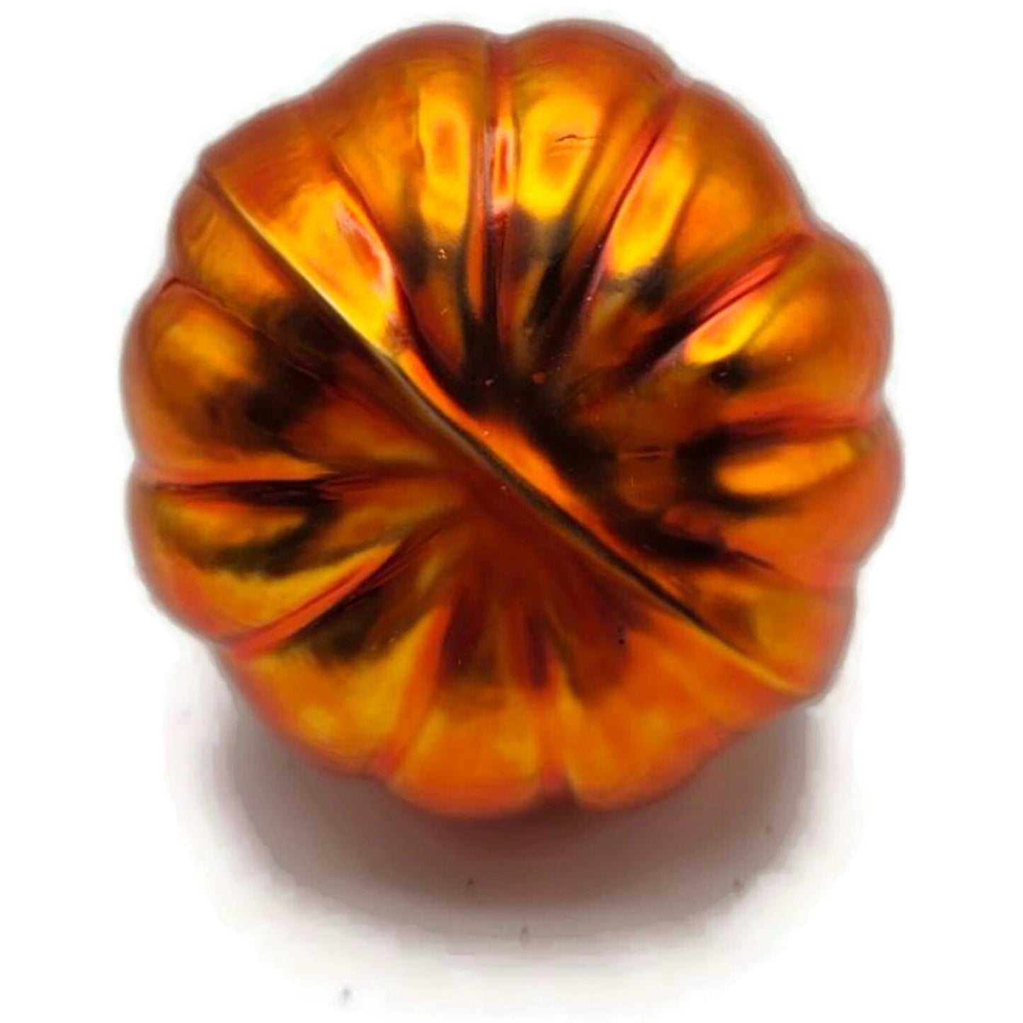 Patricia Breen Miniature Pumpkin Light Orange Glass Halloween Ornament 9800CATZ