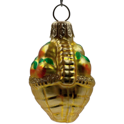 Patricia Breen Apple Basket Fruits Gold Spring Holiday Christmas Tree Ornament