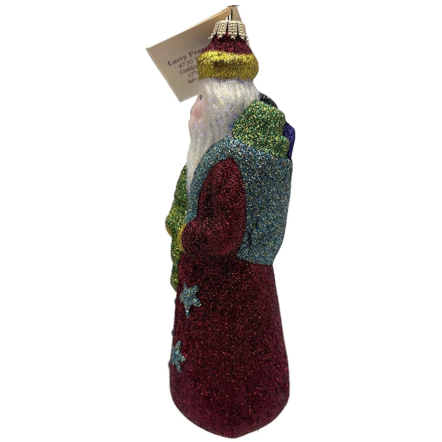 Larry Fraga Mr. Fabulous Glitter Series Santa Claus Christmas Tree Ornament