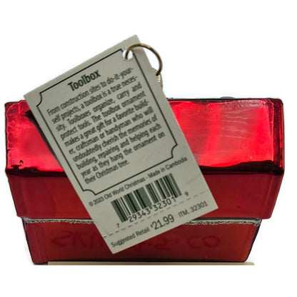 OWC Tool Box Hammer Red Christmas Tree Ornament Old World Christmas