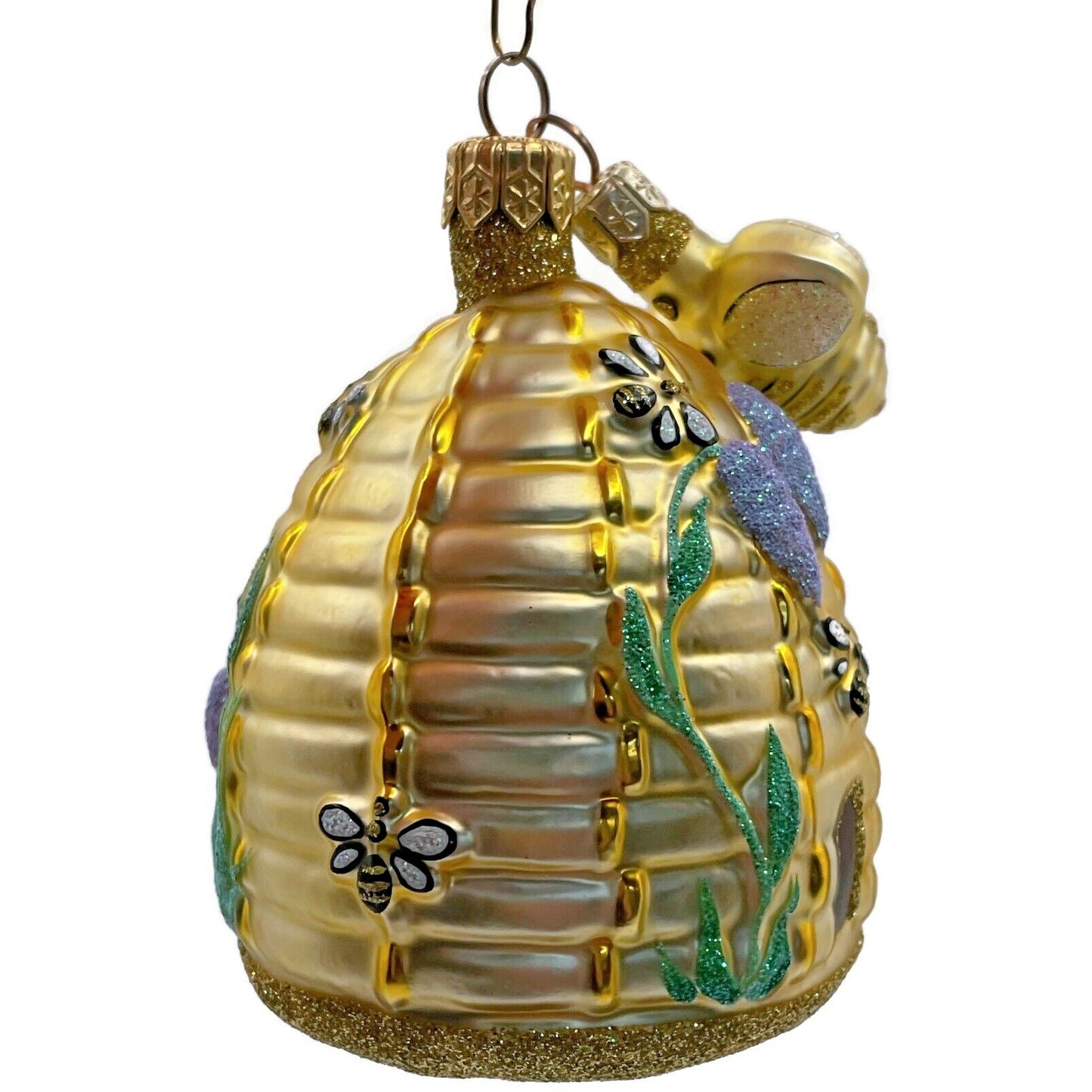 Patricia Breen Wisteria Beeskep Lavender Bee Flowers Spring Holiday Ornament