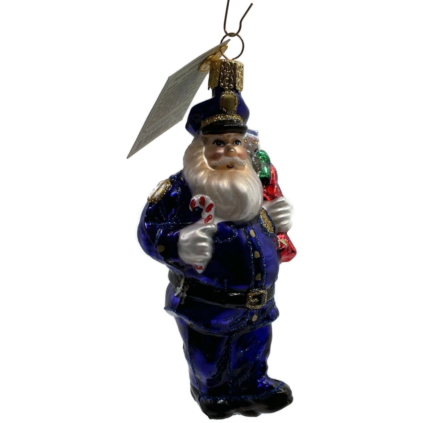 Police Officer Ornament Santa Claus Christmas Tree OWC Old World Christmas Decor