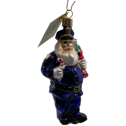 Police Officer Ornament Santa Claus Christmas Tree OWC Old World Christmas Decor