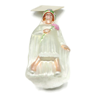 Patricia Breen Charleston Bride Pink Rose White Dress Spring Christmas Ornament