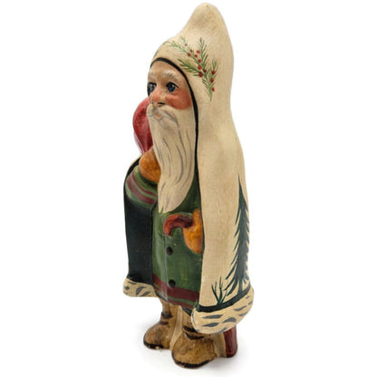 Vaillancourt Scherenschnitte Father Christmas Chalkware Folk Art Figurine #561