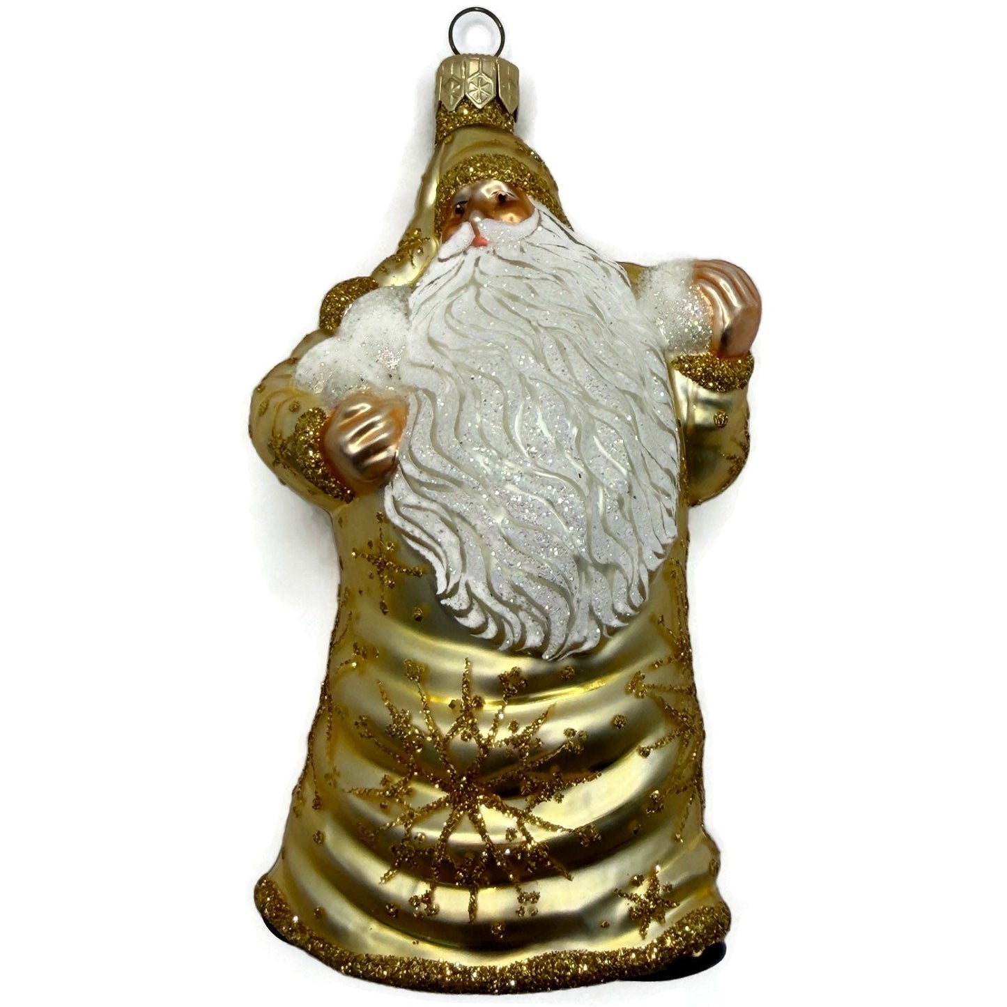 Patricia Breen Snowball Santa Claus Gold Snowflakes Christmas Tree Ornament 2256