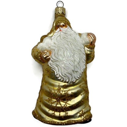 Patricia Breen Snowball Santa Claus Gold Snowflakes Christmas Tree Ornament 2256
