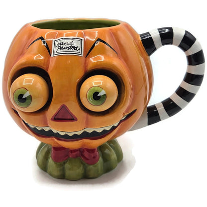 Department 56 Halloween Google Eye Pumpkin Coffee Tea Mug Cup Ceramic 56.34599