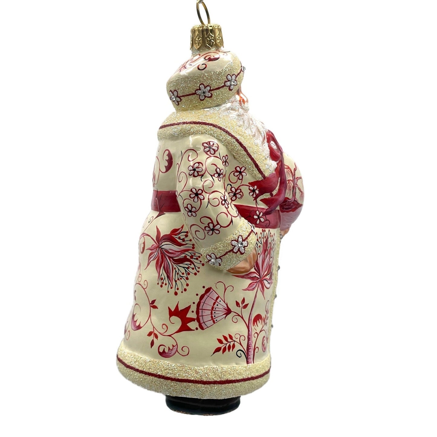 Patricia Breen Splendid Santa Chinoiserie Red Christmas Holiday Tree Ornament