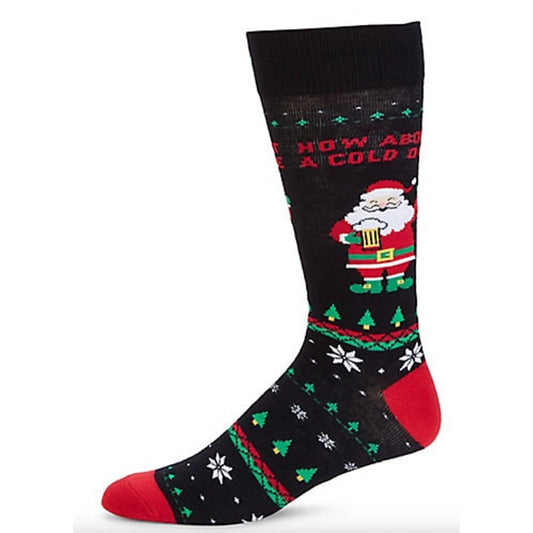 Davco Christmas Socks Santa Claus Beer How About A Cold One Stocking Stuffers