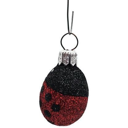 Patricia Breen Miniature Egg Ladybug Single Full Body Glass Easter Ornament 2267