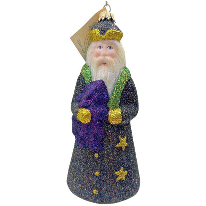 Larry Fraga Mr. Fabulous Glitter Series Green Purple Christmas Tree Ornament