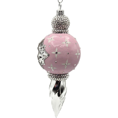 Patricia Breen La Neige Pink Silver Reflector Christmas Tree Ornament CATZ Drop