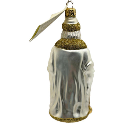 Patricia Breen Making His List Pearl Gold Santa Claus Christmas Tree Ornament