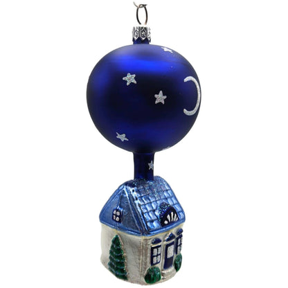 Patricia Breen Night House Blue Moons Stars Christmas Tree Ornament