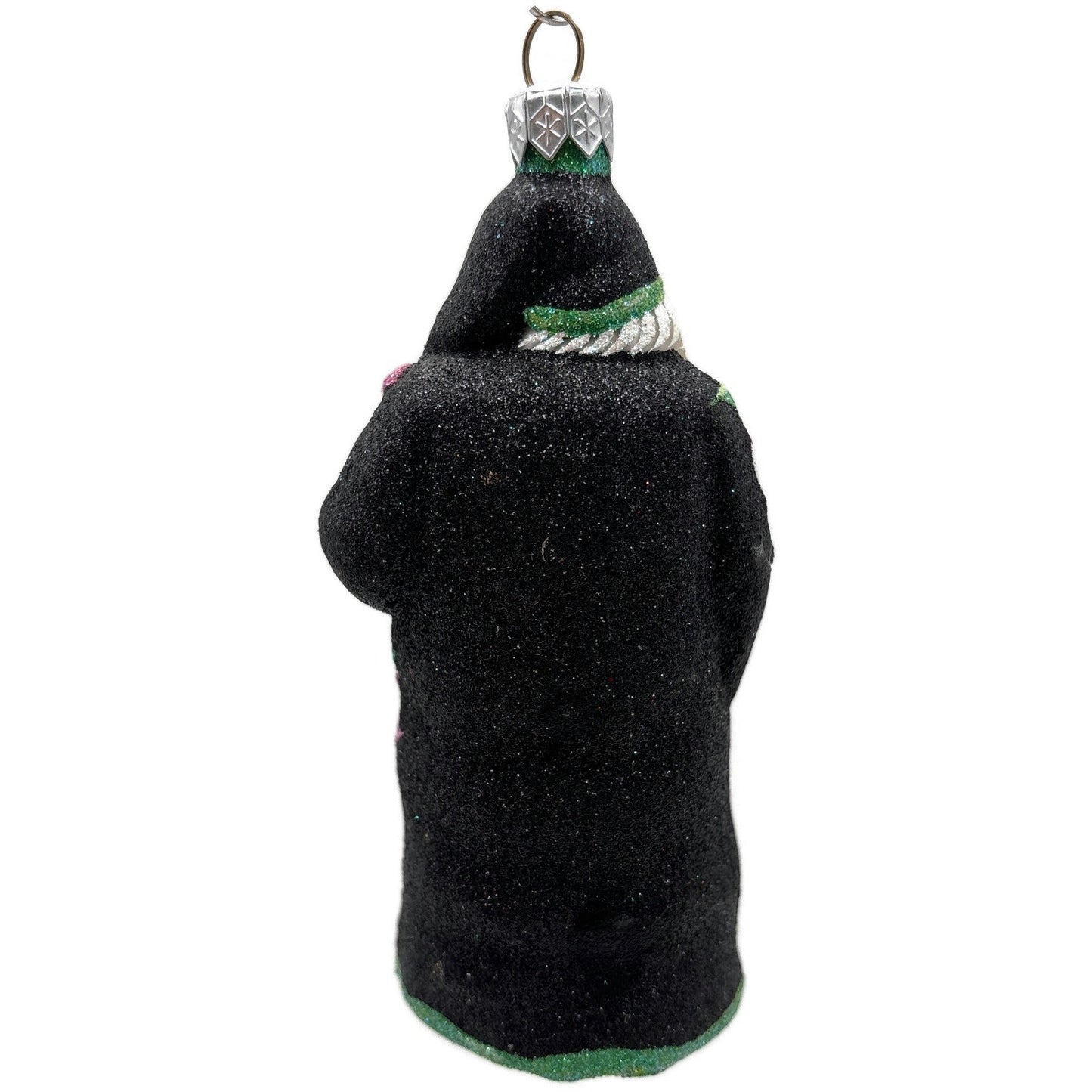 Patricia Breen Clematis Santa Black Pink Flowers Spring Christmas Tree Ornament