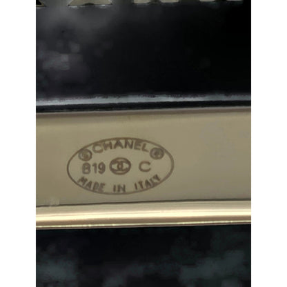Chanel 19C Rue Cambon Paris Letter Brooch Pin AB0919 CC Logo Pearl Airmail Blue