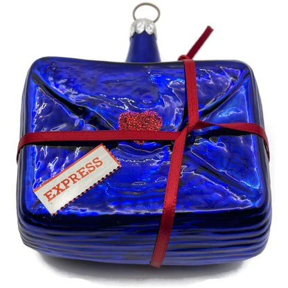 Patricia Breen Letter to My Beloved Blue Valentines Postcard Christmas Ornament