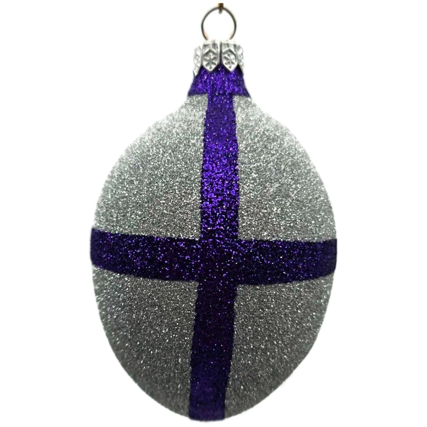 Patricia Breen Egg Gray Purple Present Easter Christmas Tree Ornament TCS
