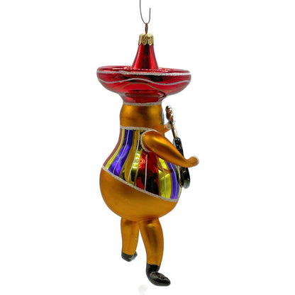 Christopher Radko Pear Fever Mariachi Sombrero Italian Christmas Ornament 99-422