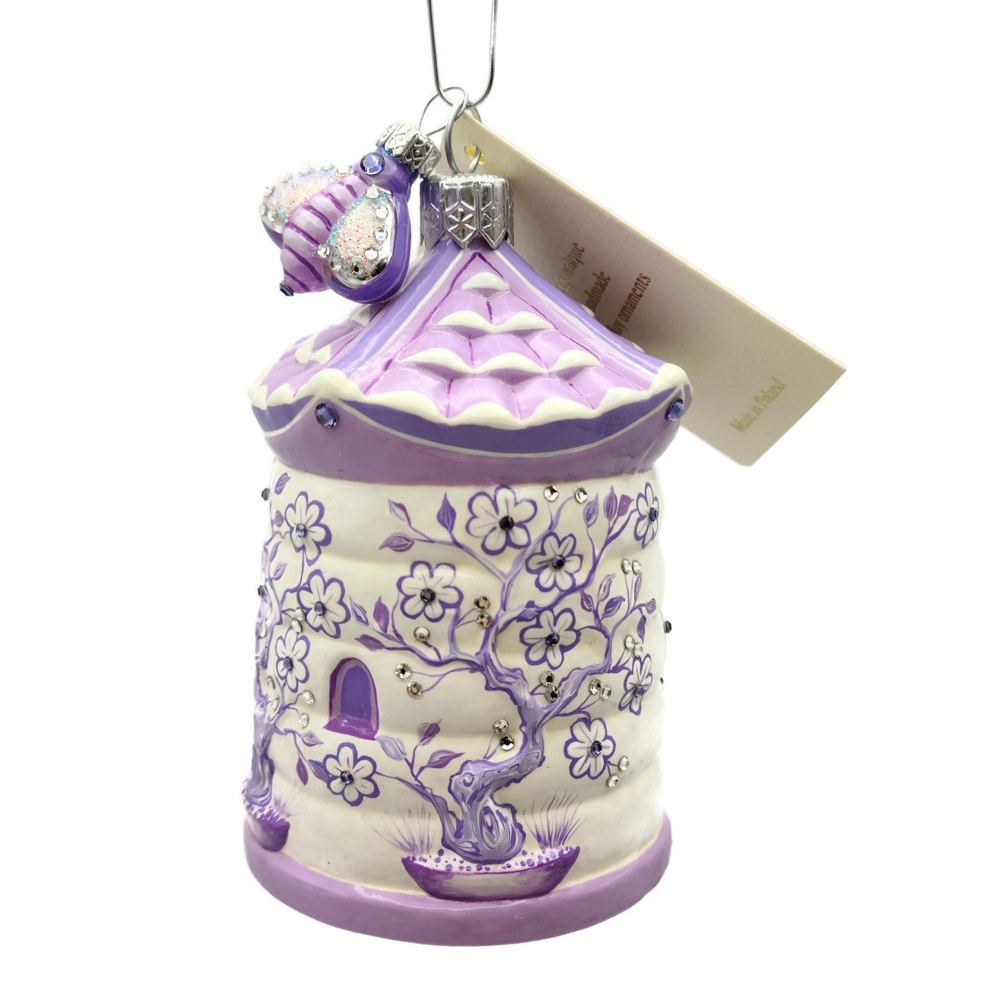 Patricia Breen Zenskep Chinoiserie Violet Beehive Christmas Holiday Ornament