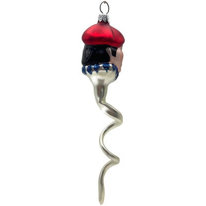 Patricia Breen French Twist Spiral Pearl Red Hat Head Christmas Tree Ornament