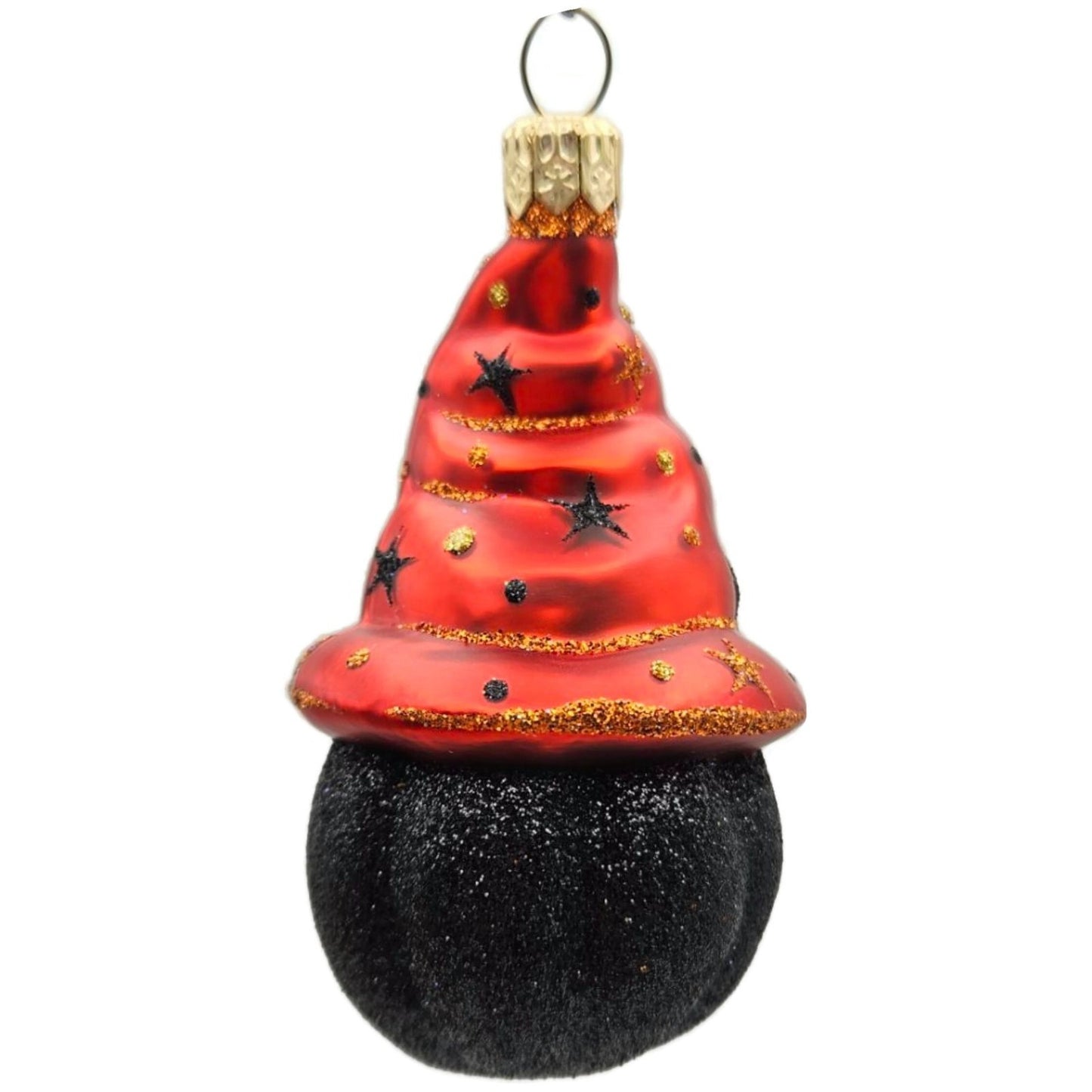 Patricia Breen Bewitched Pumpkin Black Orange Stars Halloween Christmas Ornament