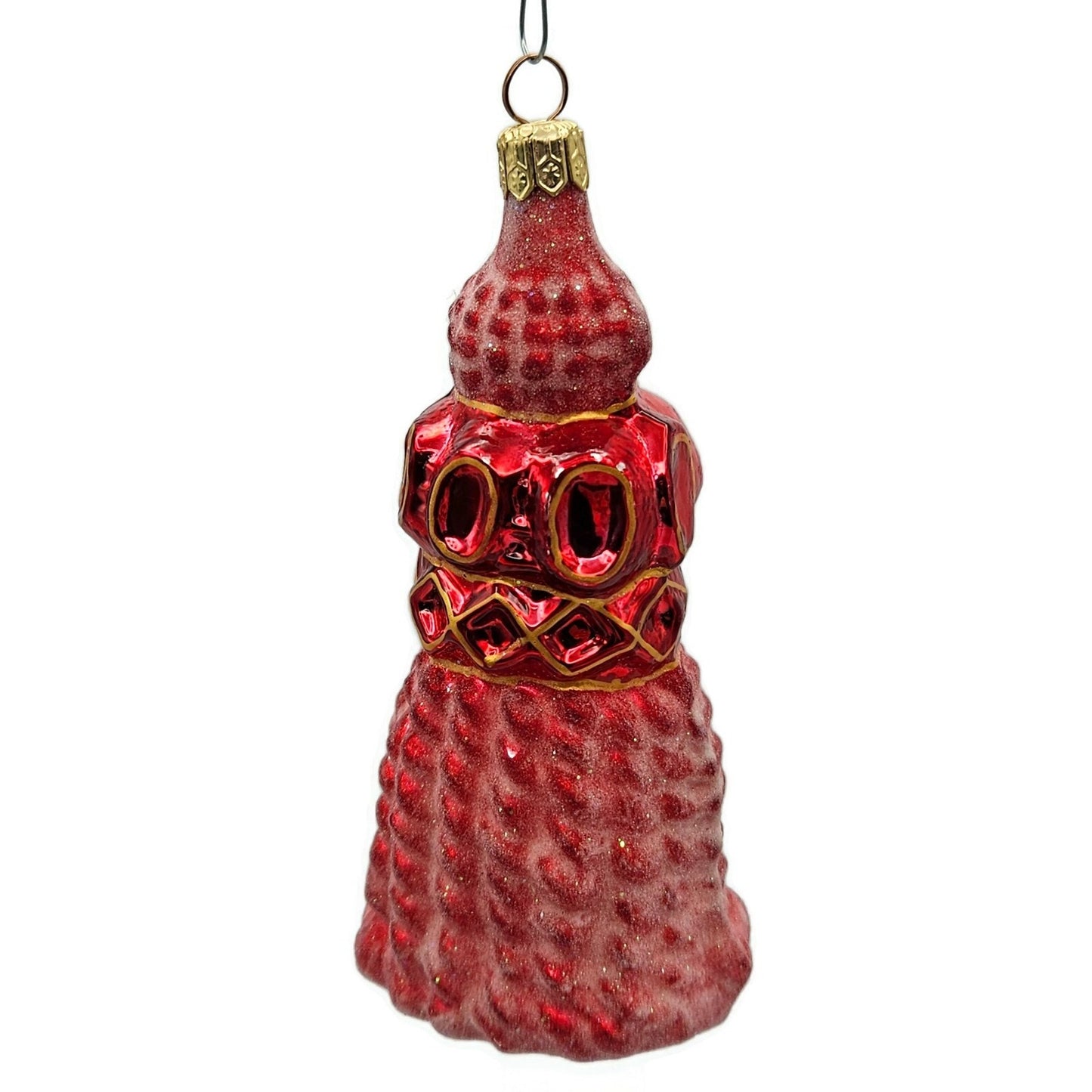 Christopher Radko Fancy Fringe Frosted Ribbed Easter Spring Ornament 96-006-0