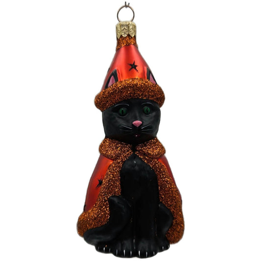 Patricia Breen Salem Kitten Black Orange Stars Halloween Christmas Tree Ornament