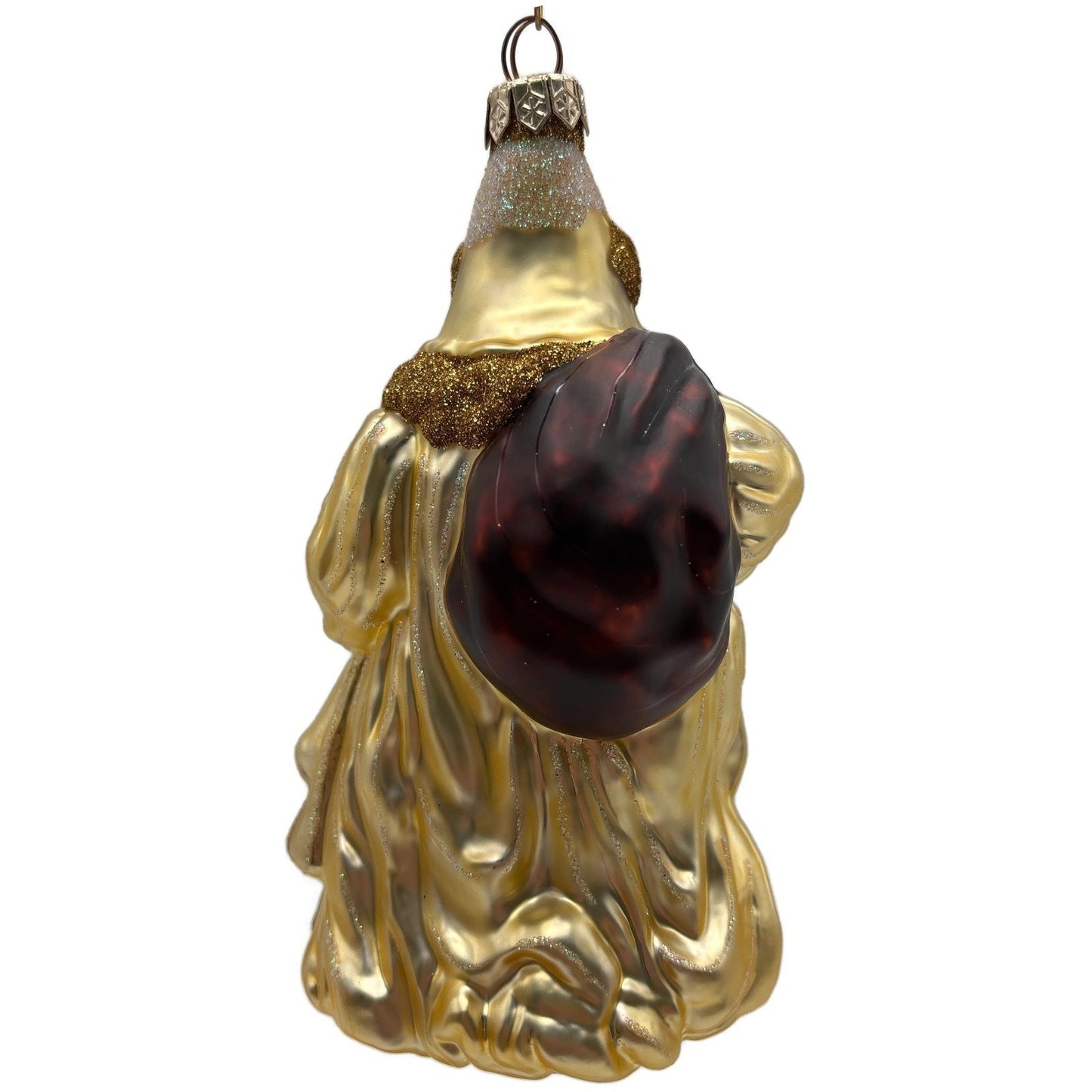 Patricia Breen Van Mourik Santa Claus Gold Brown Fall Christmas Tree Ornament