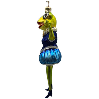 Slavic Treasures Mrs. Happy Hoppy Frog Frolic Halloween Christmas Ornament