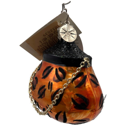 Christopher Radko Viva La Mode Leopard Print Purse Christmas Ornament 1012039