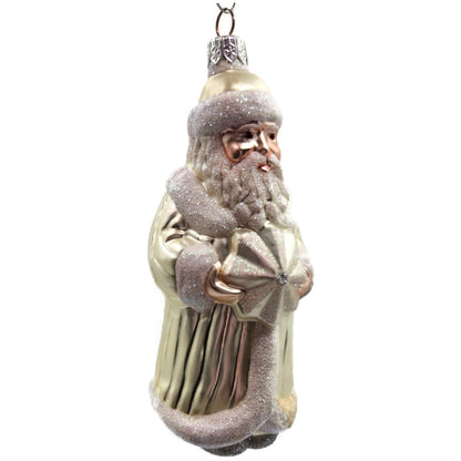 Patricia Breen Snowflake Santa Claus Pearl Glittered Christmas Tree Ornament