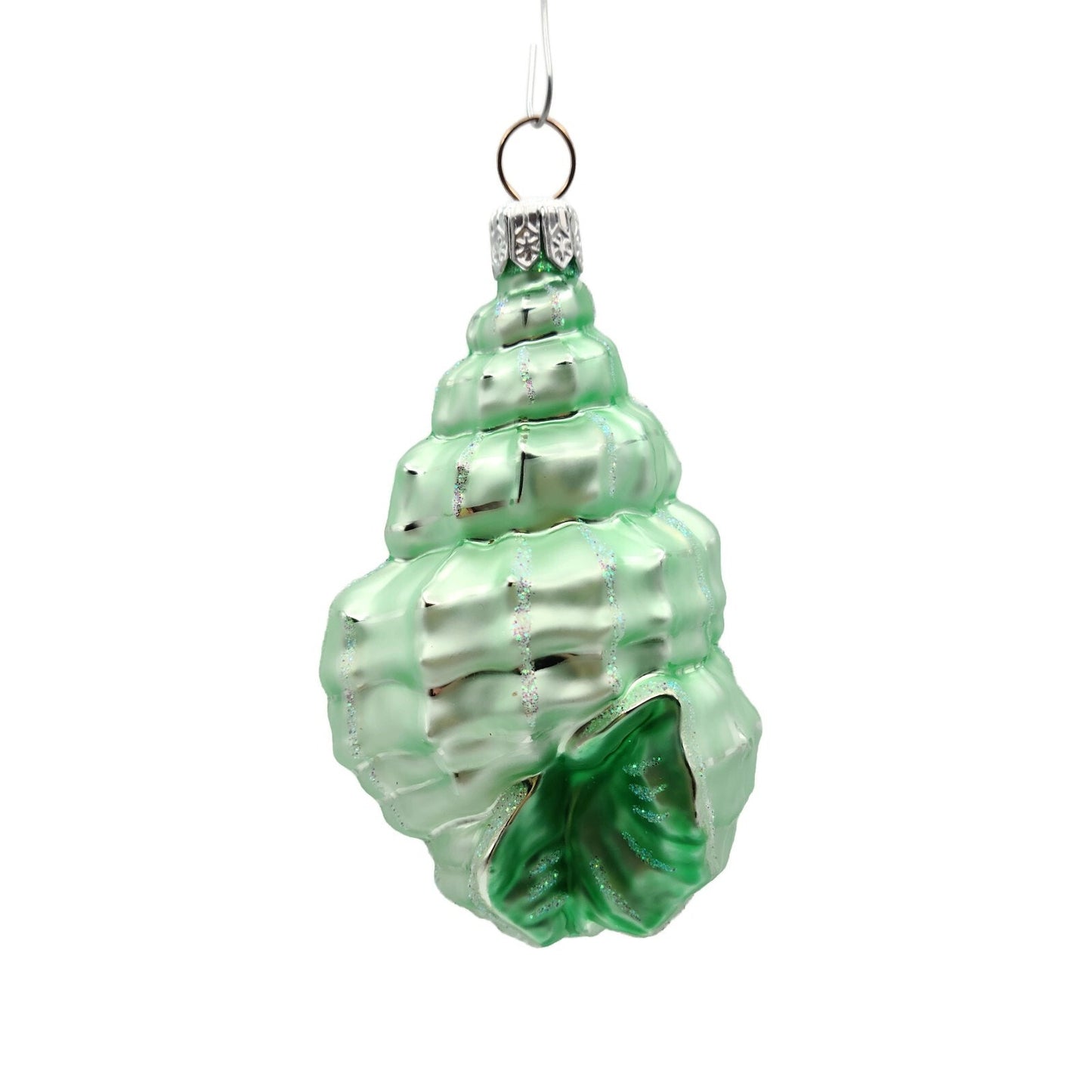 Patricia Breen Erics Shell Green Summer Aquatic Nautical Ocean Holiday Ornament
