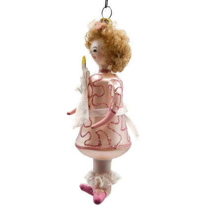 Soffieria De Carlini Little Girl with Doll Italian Glass Christmas Tree Ornament
