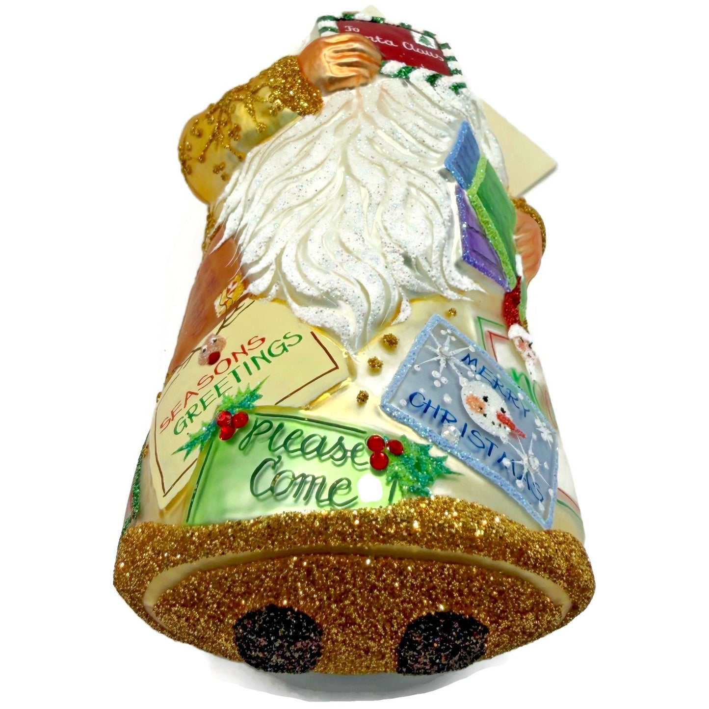 Patricia Breen Dear Santa Reading Letters Snowflakes Christmas Ornament 2412