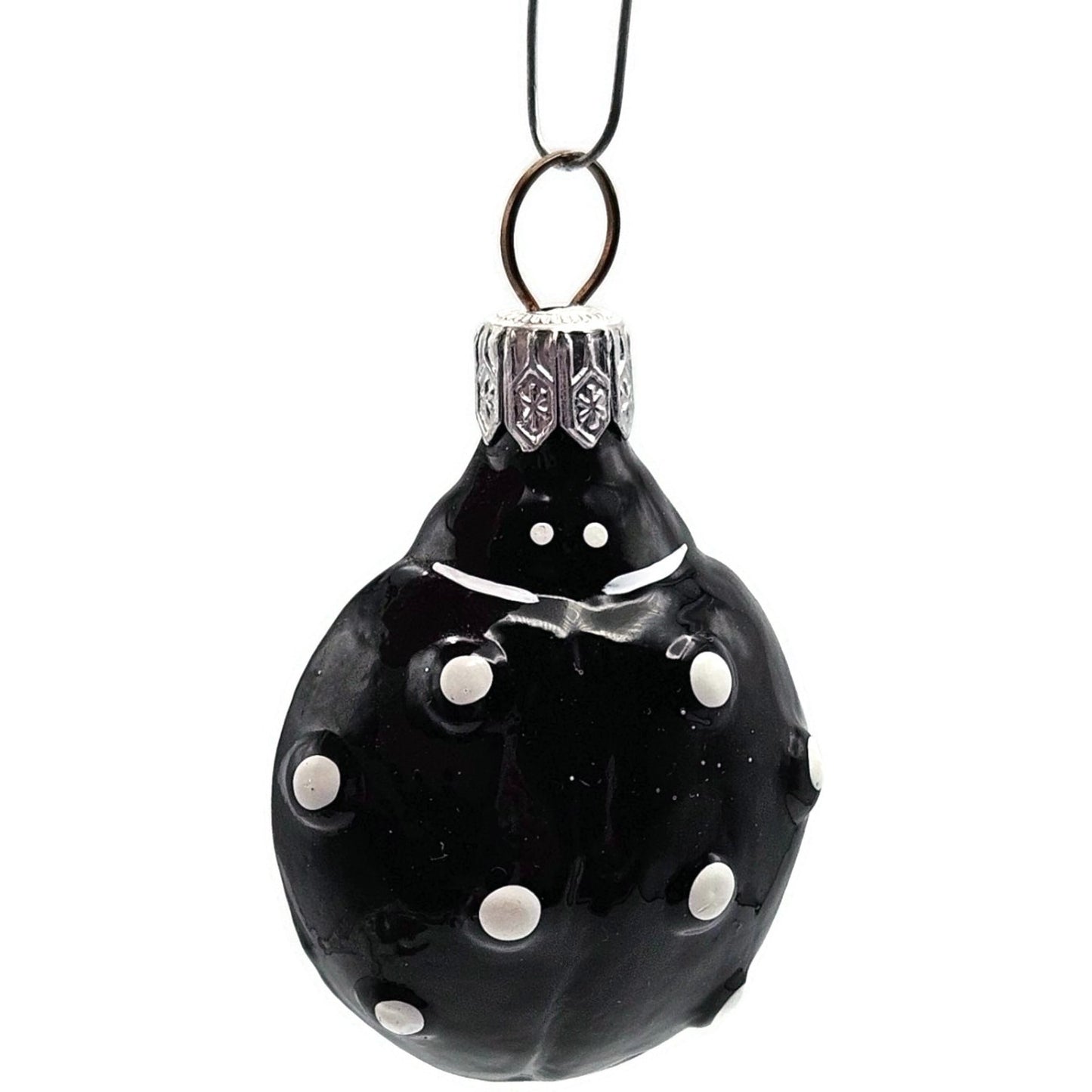 Patricia Breen Ladybug Black White Polka Dots Spring Christmas Tree Ornament