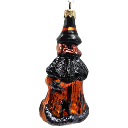 Christopher Radko Witch Orange Stars Dress Halloween Christmas Tree Ornament