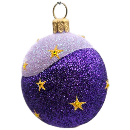 Patricia Breen Halloween Witch Medallion Jeweled Purple Moon Christmas Ornament