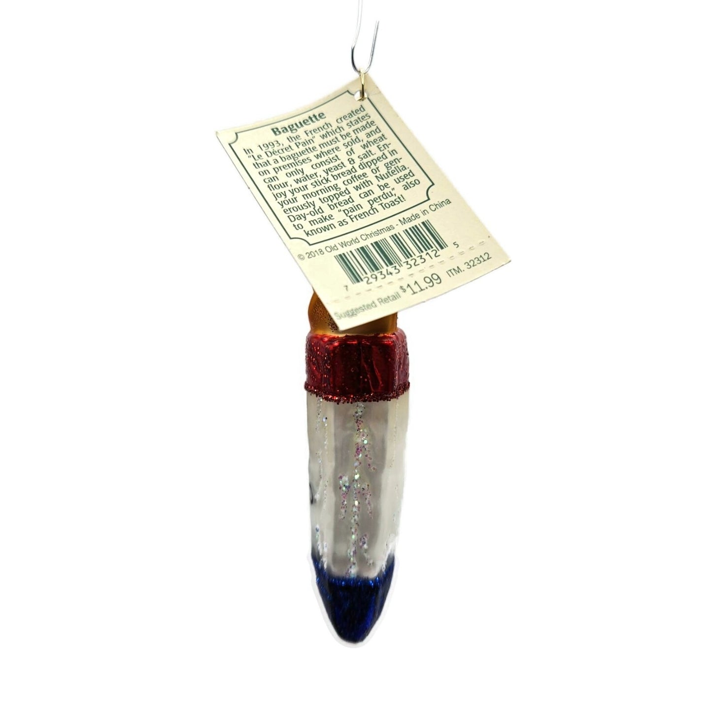 Old World Christmas Baguette Bread Snack Christmas Holiday Tree OWC Ornament