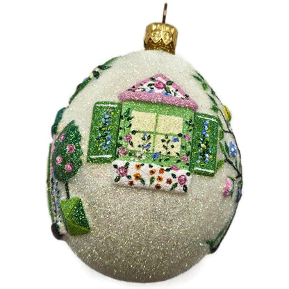 Patricia Breen Spring Egg House Bird Flowers Easter Topiary Christmas Ornament