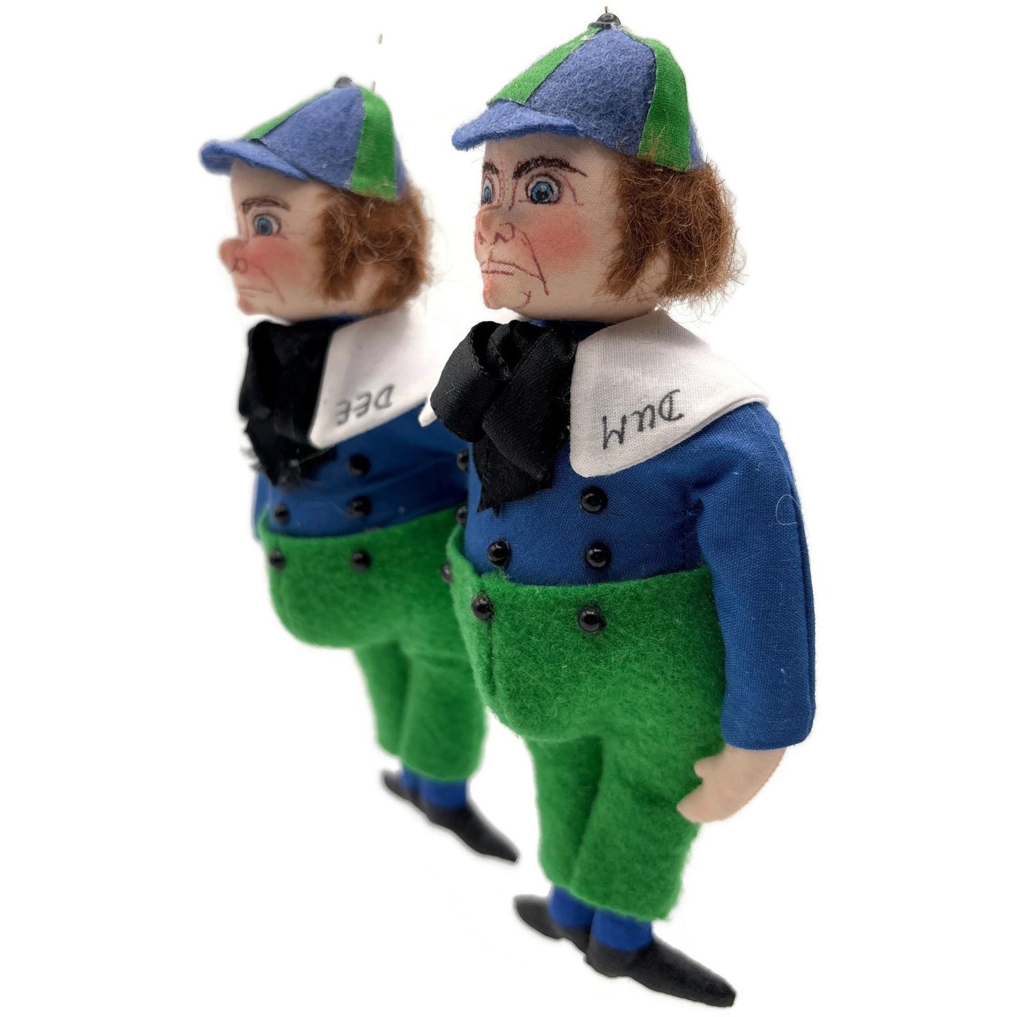 Gladys Boalt Tweedle Dee and Tweedle Dum Alice in Wonderland Handmade Ornament